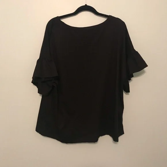 NWT Perfectly Priscilla Black Blouse - Picture 6 of 7